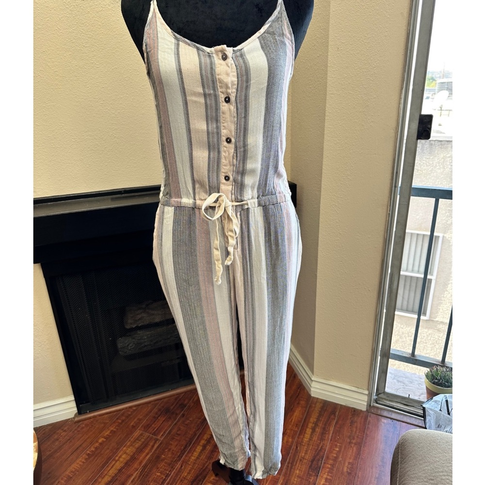 Striped Sleeveless Jumpsuit